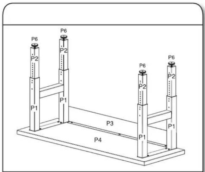 Gladiator GAWB04HWEG - Inner Leg Height Adjustment - 1