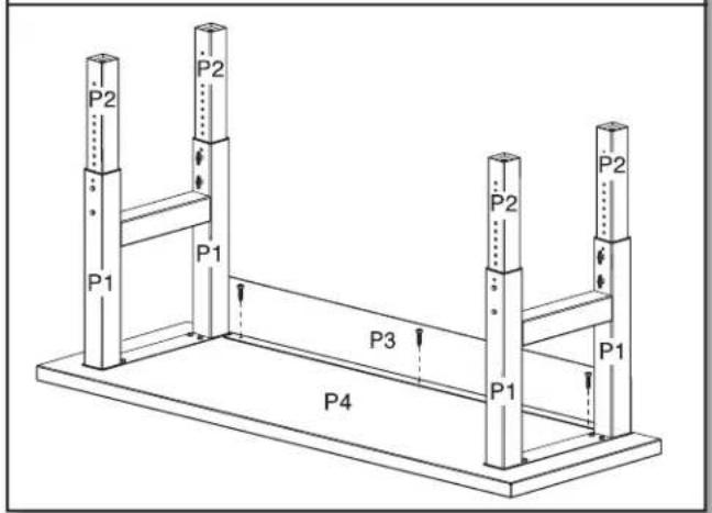 Gladiator GAWB04HWEG - Attach back panel to workbench top - 1
