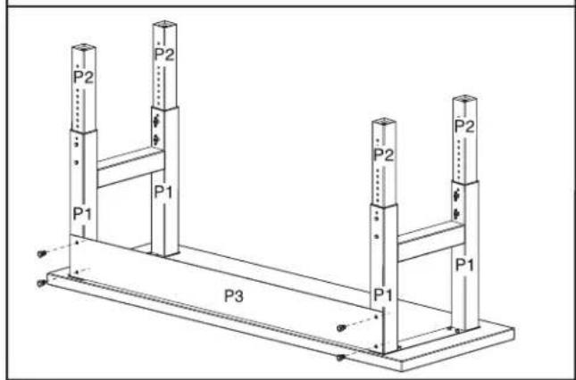 Gladiator GAWB04HWEG - Attach back panel to leg assemblies - 1