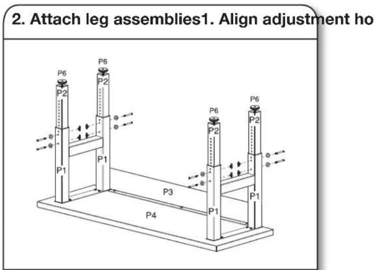 Gladiator GAWB04HWEG - Inner Leg Height Adjustment - 2