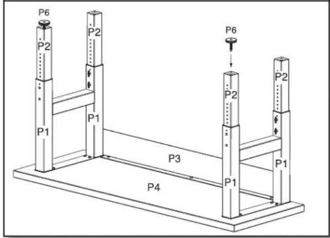 Gladiator GAWB04HWEG - Attach the leveling legs - 1