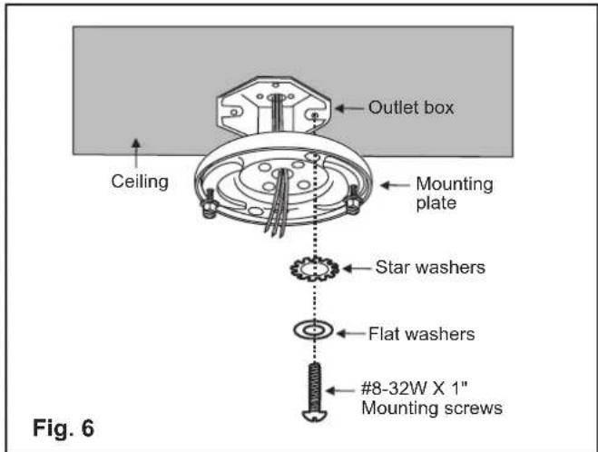 Hinkley Lighting 992002FBN - INSTALLING THE MOUNTING PLATE TO A OUTLET BOX (MOUNTED DIRECTLY TO A CEILING JOIST) - 2