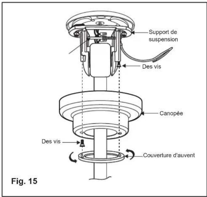 Hinkley Lighting 992002FBN - INSTALLATION DU SUPPORT DE SUSPENSION SUR L'ENSEMBLE DE PLAQUE DE MONTAGE - 5