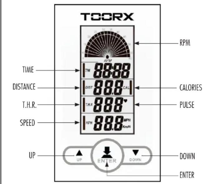 Toorx SRX85 - Boutons UP / DOWN - 1