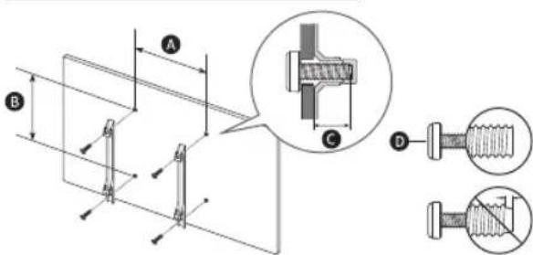 SAMSUNG MNA89MS1BAC - Spezifikation (VESA) der Wandhalterung - 1