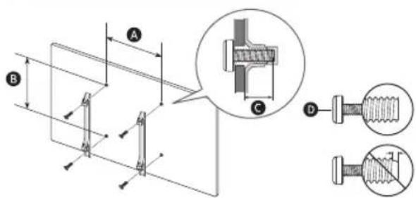 SAMSUNG MNA89MS1BAC - Specifikimet e bazamentit për mur (VESA) - 1