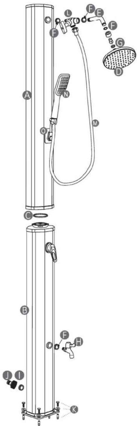 Uniprodo UNI_SGS_01 - Onderdelen diagram - 1