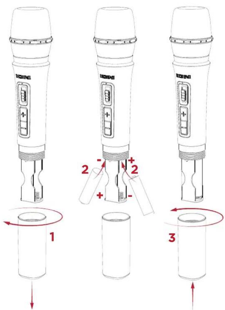 ION Total PA Apex - Installing Batteries Into the Wireless Mic - 1