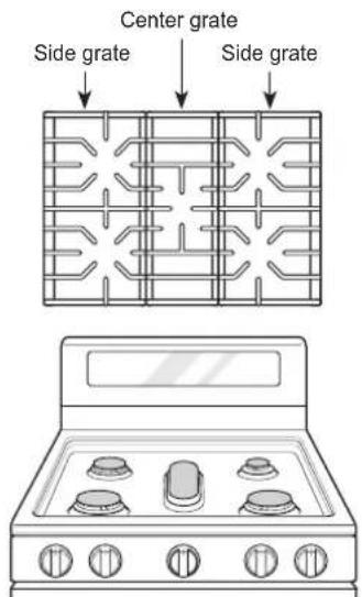LG LRGN6325X - Burner Grates - 1