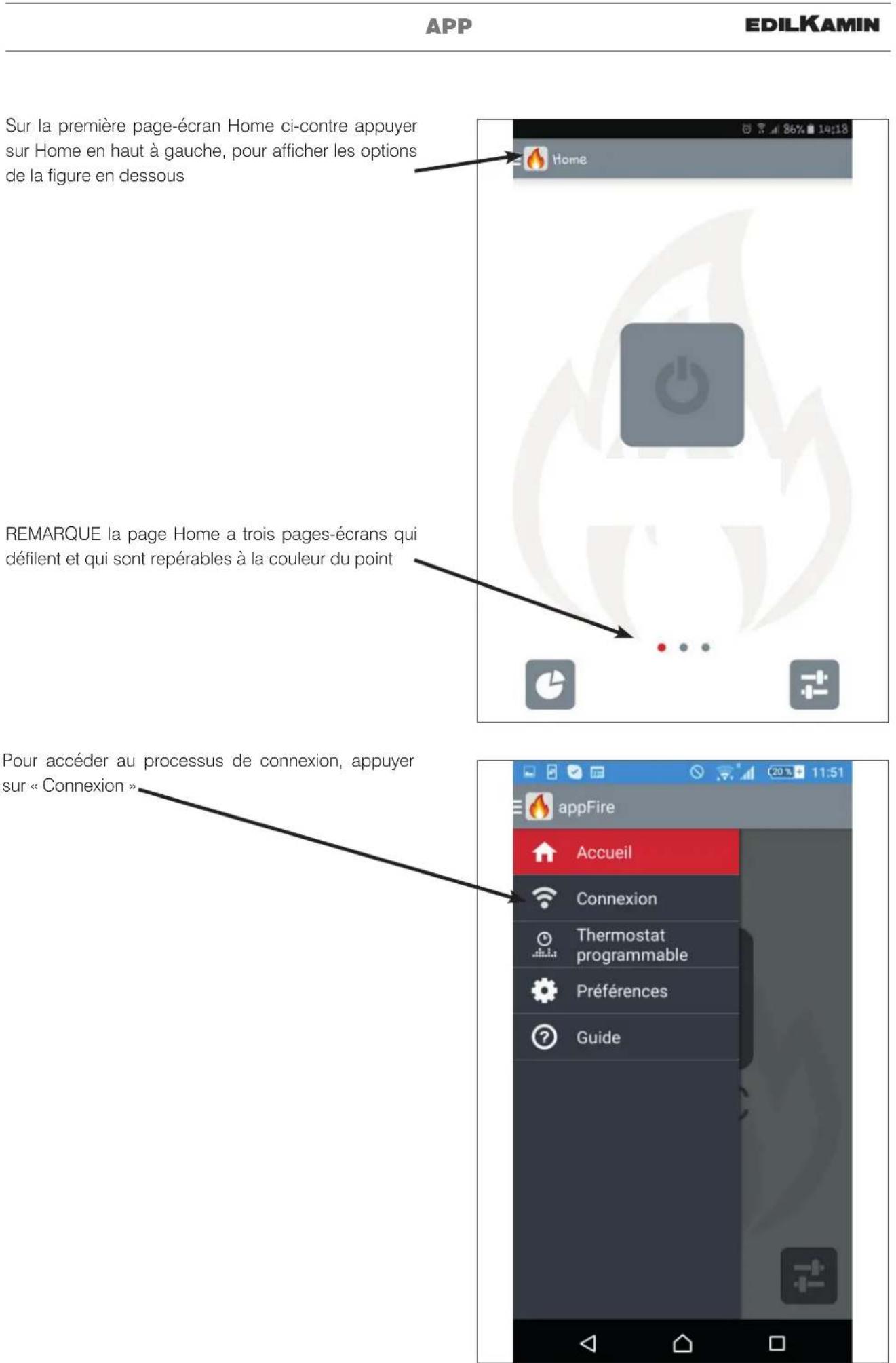 EDILKAMIN KIT WIFI H - Pour télécharger I' application: pour Android charger "Appfire" pour iOS charger "hottoh" - 6