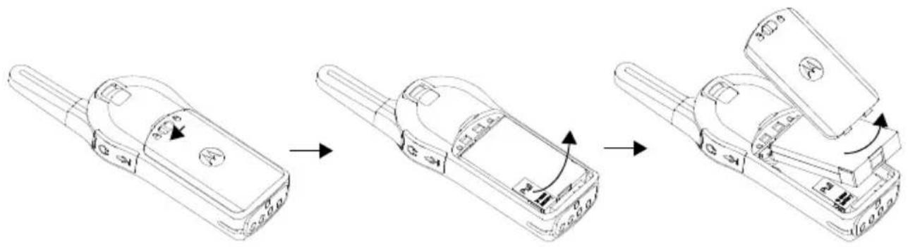MOTOROLA DLR1060 - Removing the Lithium-Ion (Li-Ion) Battery - 1
