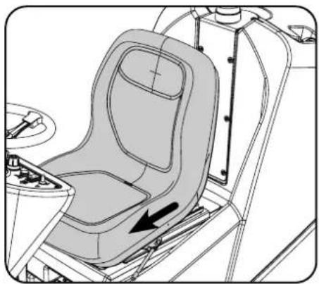 Numatic TRL720 - Adjusting the Seat - 2