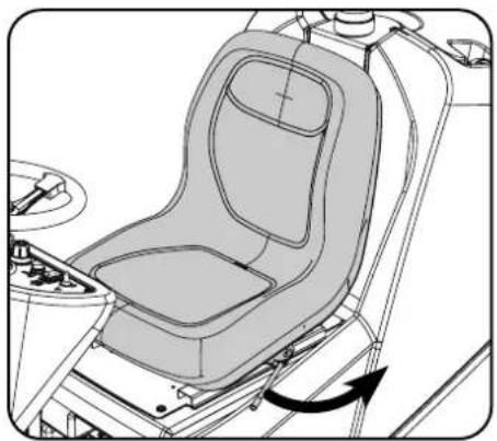 Numatic TRL720 - Adjusting the Seat - 1