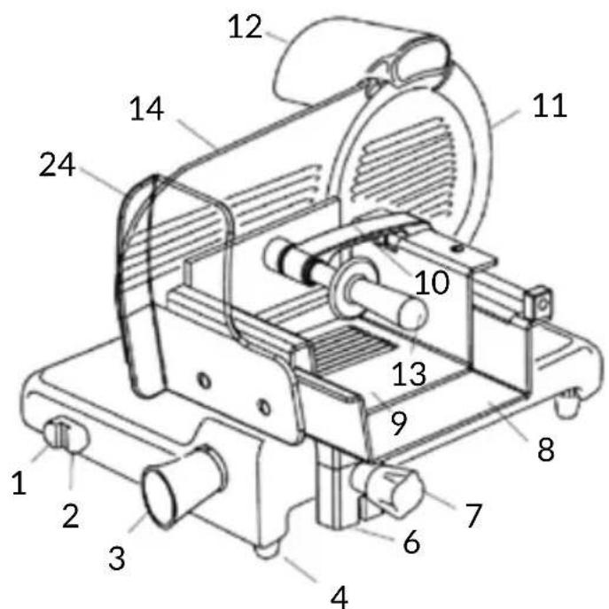 Berkel Suprema Macelleria PEM370 - ÉLÉMENTS PRINCIPAUX - 1