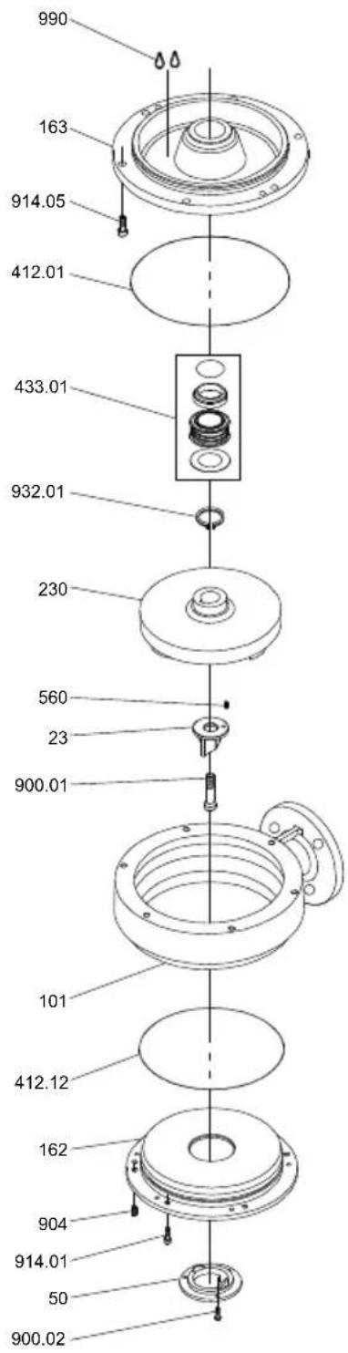 Grundfos APG.50.65.3 - Remplacement de la tete de broyage - 1