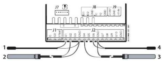 Carel k.AIR - Connexion des sondes de température NTC - 1