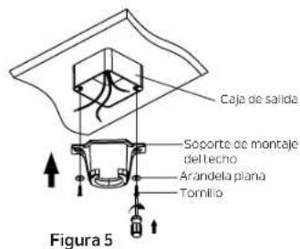 Caje de salida Soporte de montaje del techo Arandela plana Tornillo Figura 5