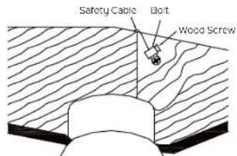 Safety Cable Bolt Wood Screw