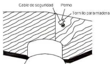 Cable de seguridad Perno Tornillo para madera