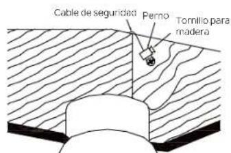 Cable de seguridad Perno Tornillo para madera