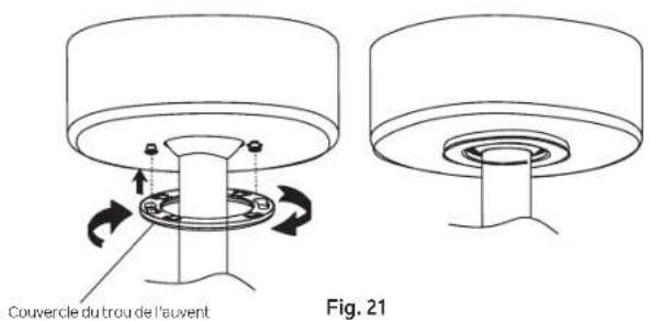 Couvercle du trou de l'auvent Fig. 21