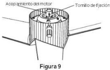 Acoplamiento del motor Tornillo de fijación Figura 9