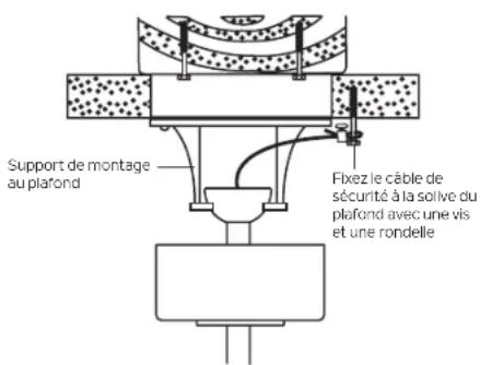 Kichler Lucian II - INSTALLATION DU SUPPORT DE SÉCURITÉ (requis pour l'installation au Canada SEULEMENT) - 1