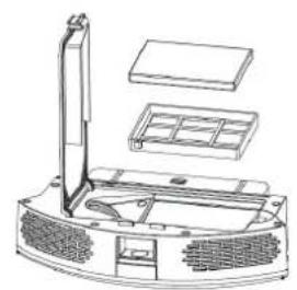 Clean Air Optima VC001 Smart - Remplacement du filtre HEPA et du filtre à charbon actif dans le bac à poussière - 1