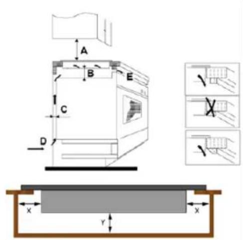 Technical diagram of a mechanical device with labeled components and cross-sectional views