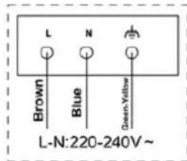 L N Brown Blue Green-Yellow L-N:220-240V~