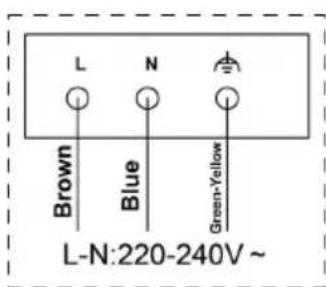 L N Brown Blue Green-Yellow L-N:220-240V ~