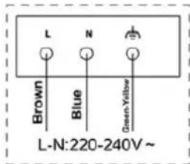 L N Brown Blue Green Yellow L-N:220-240V~