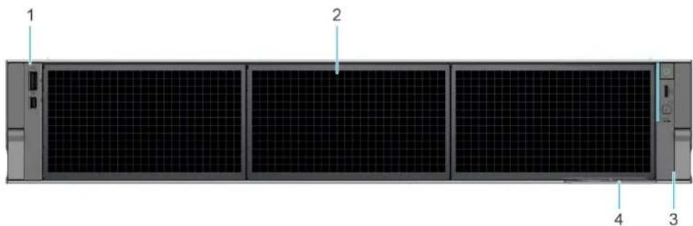 DELL PowerEdge R570 - Configurations système : vue avant du système PowerEdge R570 - 8
