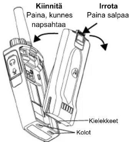 MOTOROLA XT400 - Lithiumioniakun asentaminen - 1