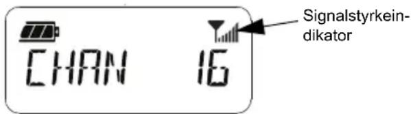 MOTOROLA XT400 - Signalstyrkeindikator og indicator for opptatt kanal - 1