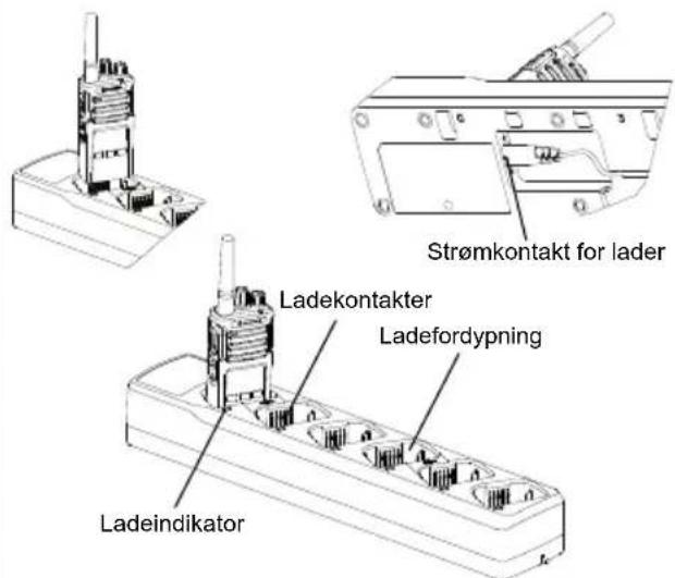MOTOROLA XT400 - Lading av en radio og batteriet ved hjelp av en lader for flere enheter - MUC (ekstrautstyr) - 1
