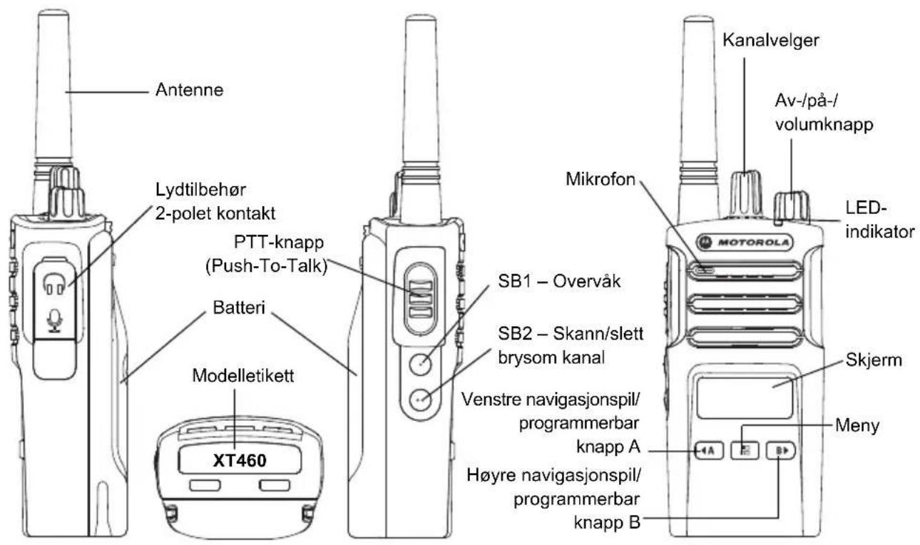 MOTOROLA XT400 - OVERSIKT OVER RADIOEN - 1