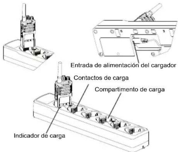 MOTOROLA XT400 - Carga de la radio y la bateria utilizing un cargador para varias unidades (MUC) (accesorio optional) - 1