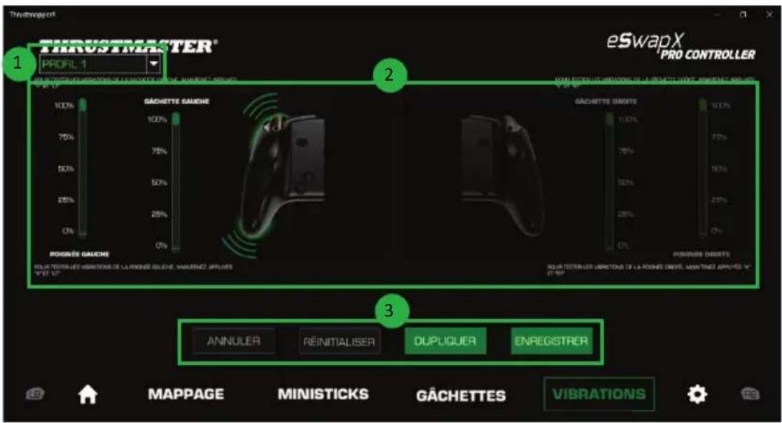 THRUSTMASTER eSwap S Pro Controller - Paramétrage des vibrations - 1