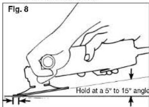 Fig. 8 Hold at a 5° to 15° angle
