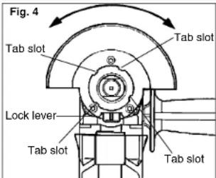 Fig. 4 Tab slot Tab slot Lock lever Tab slot Tab slot