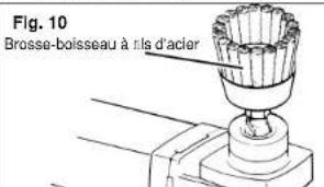 Fig. 10 Brosse-boisseau à tils d'acier