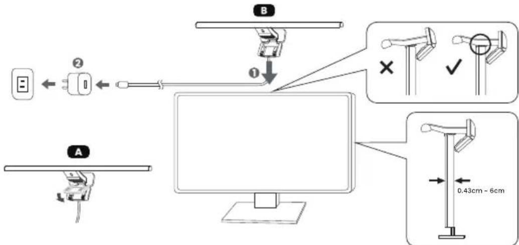 BENQ ScreenBar Halo 2 - Installation der Lampe - 1