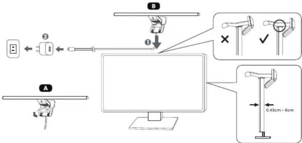 BENQ ScreenBar Halo 2 - 安装燈具 - 1