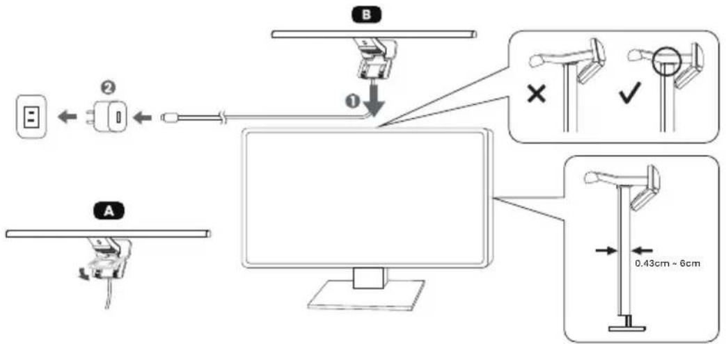 BENQ ScreenBar Halo 2 - ランプの組み立て - 1