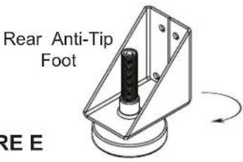 Middle Atlantic C5MK313 - LOWERING FRONT AND REAR ANTI-TIP FEET - 2