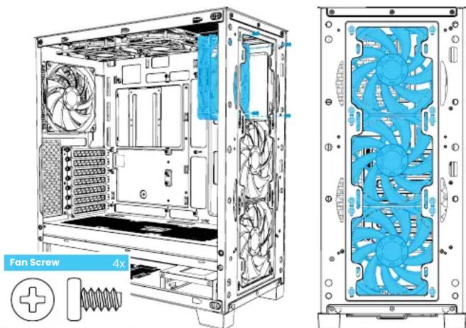 Phanteks XT Silent - FANS INSTALLATION - 2