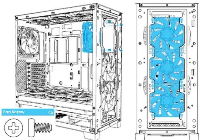 Phanteks XT Silent - FANS INSTALLATION - 1