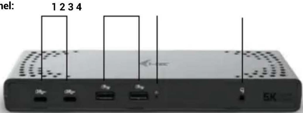 i-TEC CADUA4KDOCKPDL2UK - Předné panel: - 1