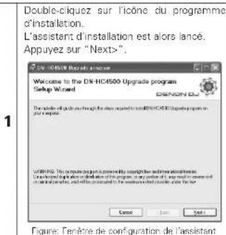 Denon DJ DNHC4500 - Installation du logiciel update program (version pour Windows) - 1